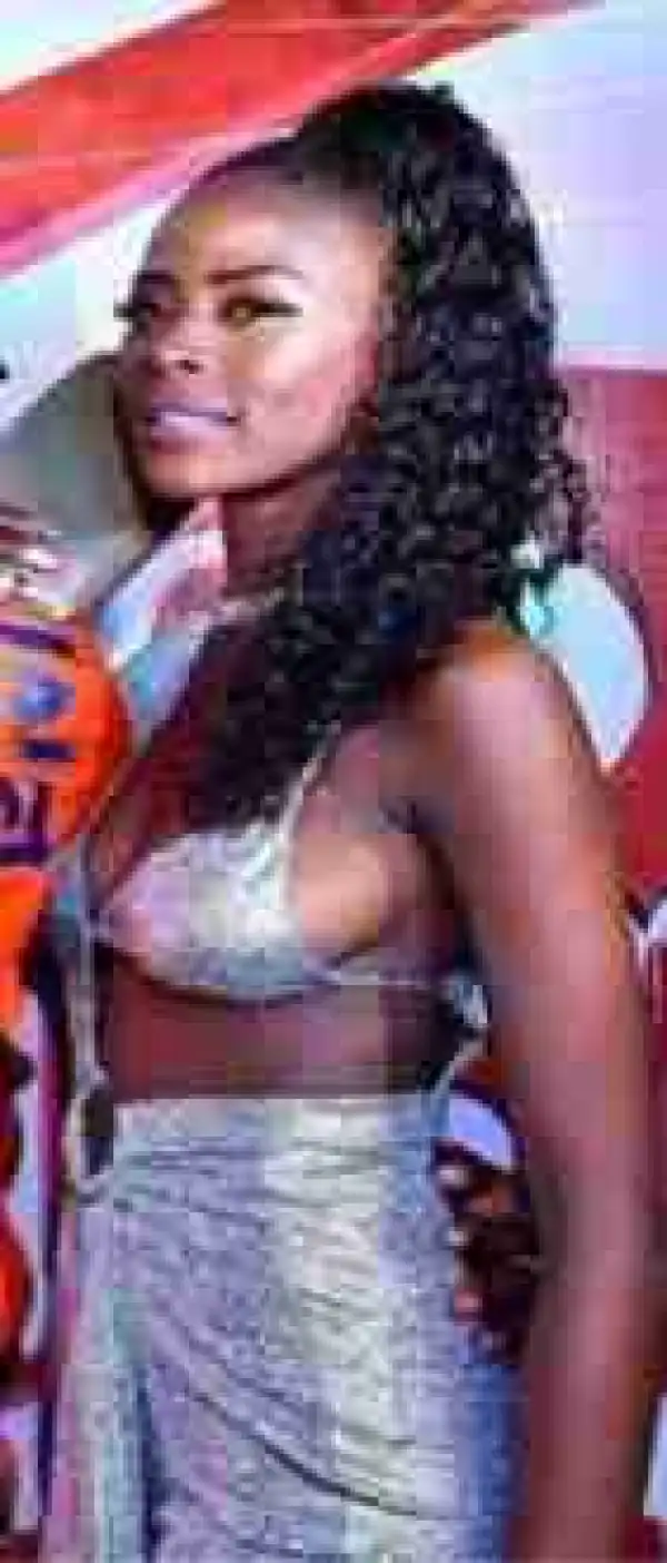 BBNaija: Khloe Rocks Braless Cleavage-Baring Dress To BBNaija Homecoming Party (Photos)